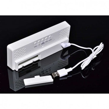 Ceas Alb Oglinda cu Lumina LED Alb, GH-0712L
