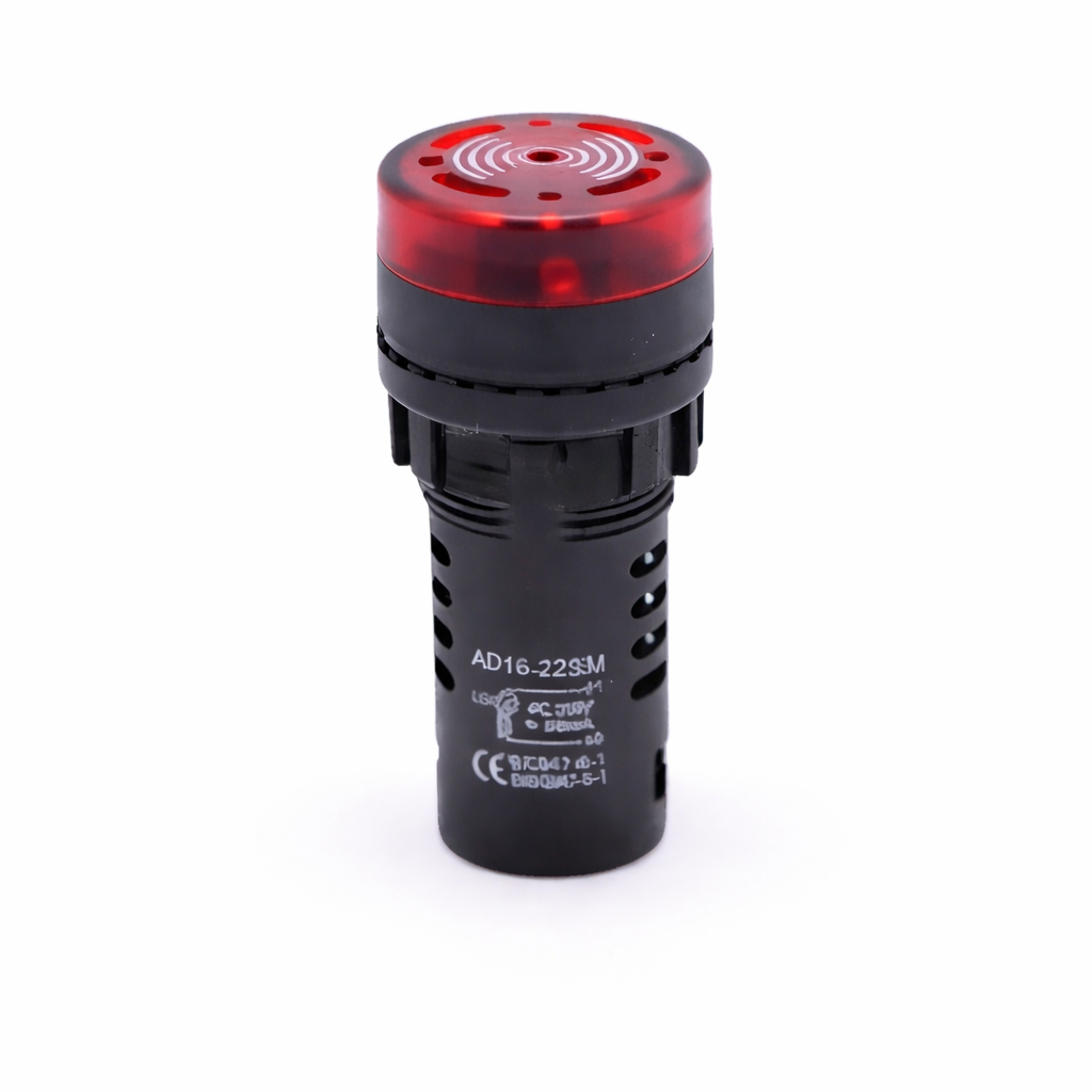 Indicator Rosu cu Alarma si Lumina 220V / 22MM