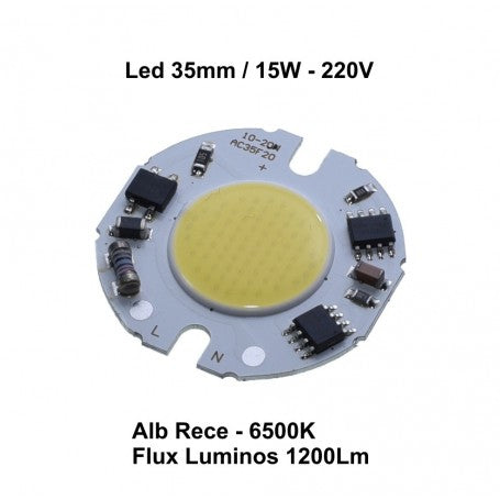 LED COB 35MM, PUTERE 15W-220V