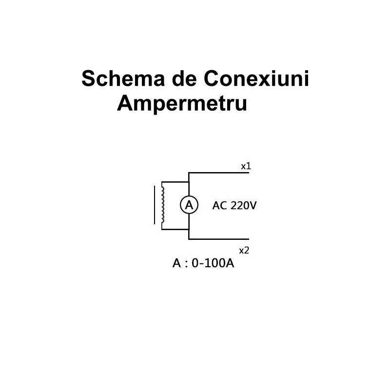 Ampermetru Digital Verde de Panou 220V / Ø 22mm