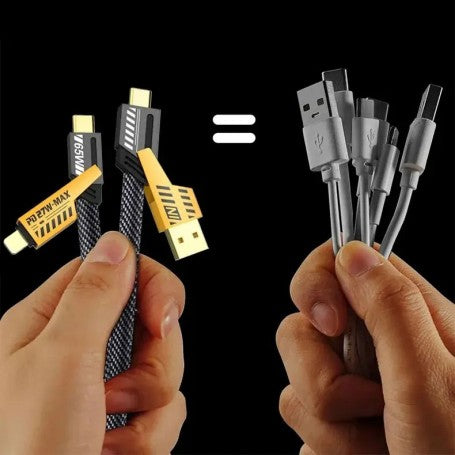 Cablu de Date 4 în 1 Super Fast – PD 27W, USB 65W, iPhone – 1,2m / CA-888