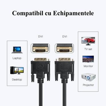 Cablu Video DVI D 24+1 la DVI D 24+1/1,5m