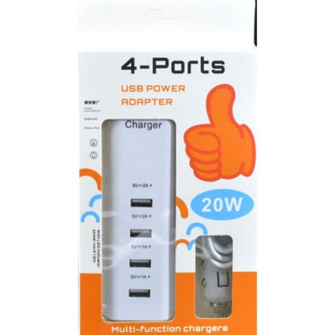 Încărcător Auto – 4 x USB 20W