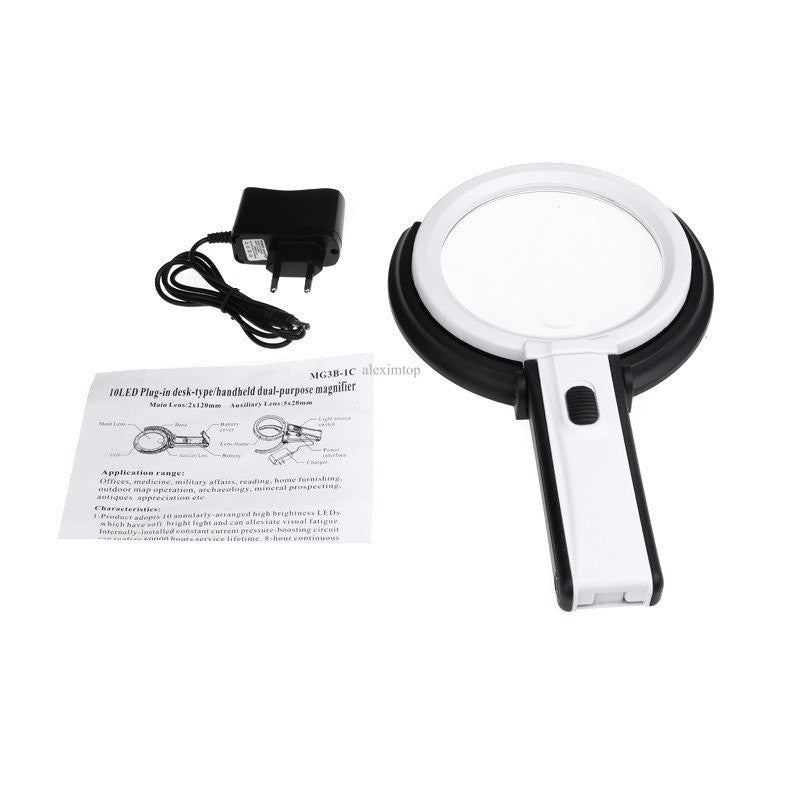 Lupa cu suport si lumina, MG3B-1C