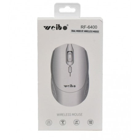 Mouse Optic Dual Mode Bluetooth & Wireless RF - 6400 Weibo / 3200DPI