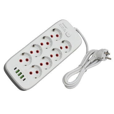 Prelungitor Multifunctional 8 prize - 2m cu 3 x USB 2,1A - 2 x PD si Intrerupator