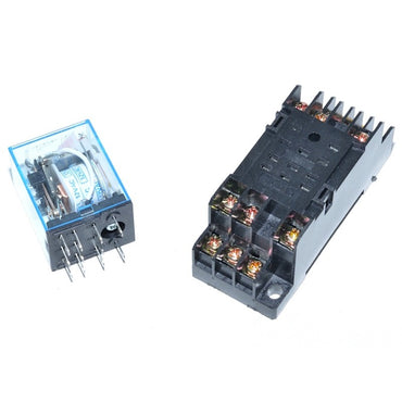 Releu 12V AC , Elecromagnetic 11 Pini cu Soclu