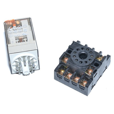 Releu Industrial 12V–AC/11P cu Soclu