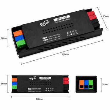 Sursa Alimentare LED 24V 100W 4.2A Slim cu Conectare Rapida Push-In