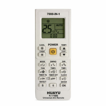 Telecomandă Universală Aer Condiționat HUAYU K-1788E – 7000 în 1, Compatibilă cu Majoritatea Aparatelor AC