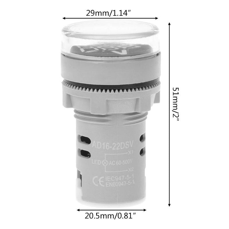 Voltmetru Digital Rosu 250V/AC 20-500V