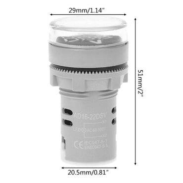 Voltmetru Digital Verde 250V/AC 20-500V