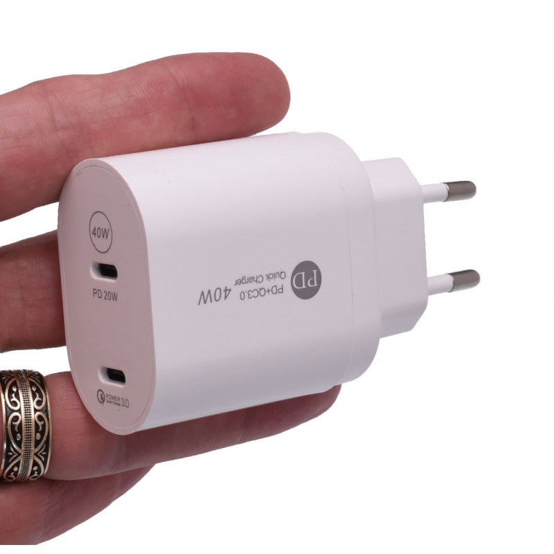 Incarcator Rapid 40W Dual PD Tip C - 20W+20W
