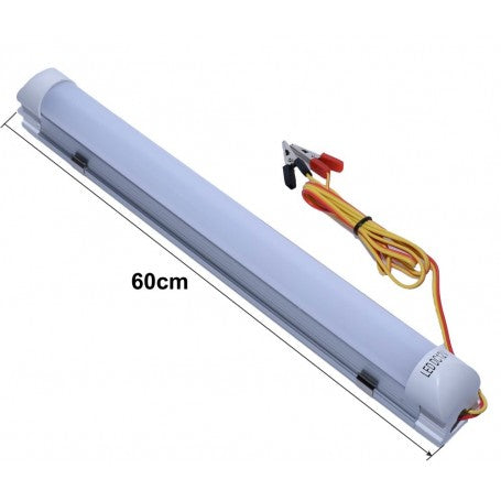 LED T8 - 60CM / 12V - 15W CU CLEȘTI