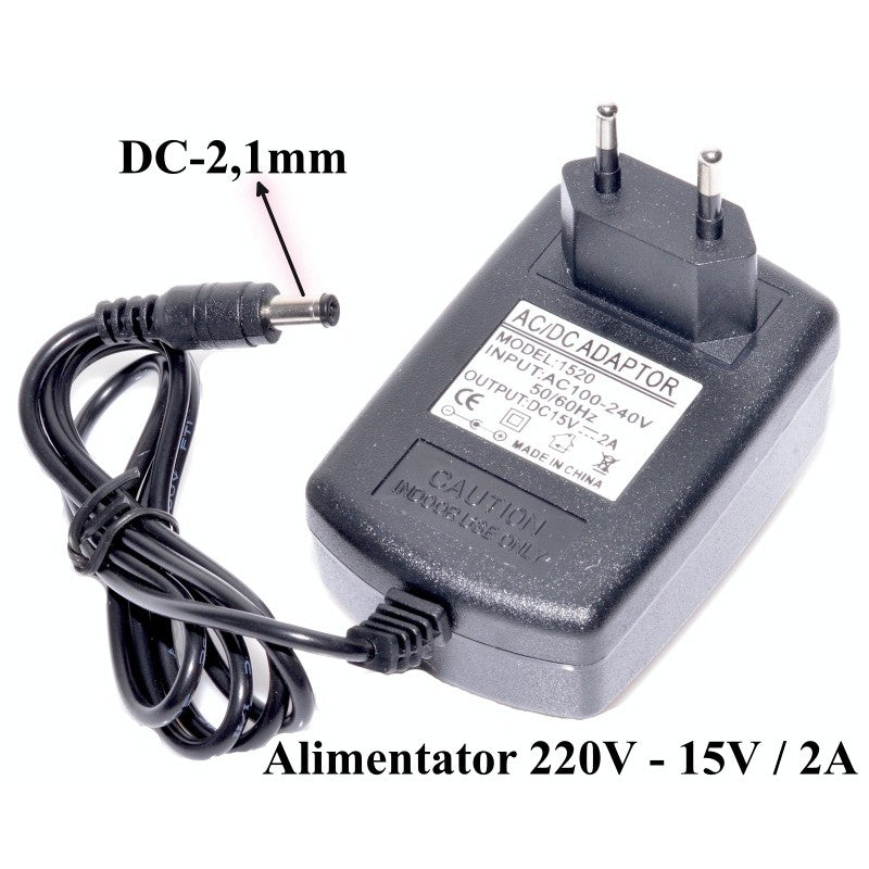 Alimentator Electric Stabilizat AC/DC, 220V-15V/2A