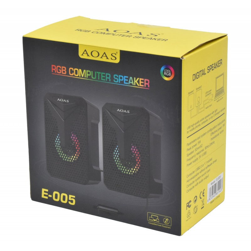 Boxe pentru Calculator cu Leduri RGB si Usb E-005