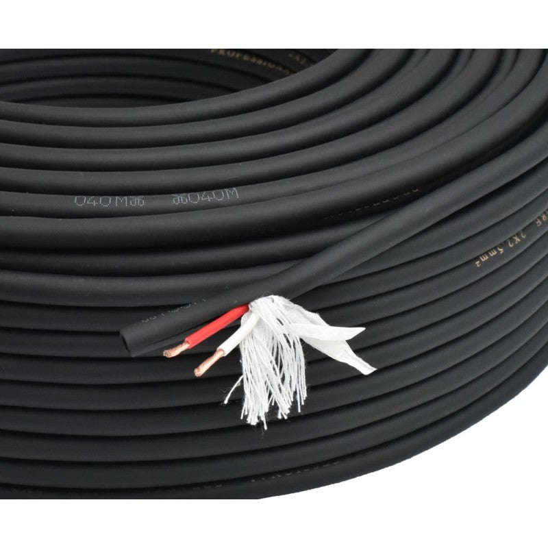 Cablu Audio Prof Rotund 2x2,5mm cu Bumbac / 8mm - 100m/Rol