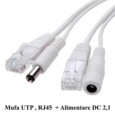 Cablu Camere UTP + Alimentare DC 2,1mm/5m