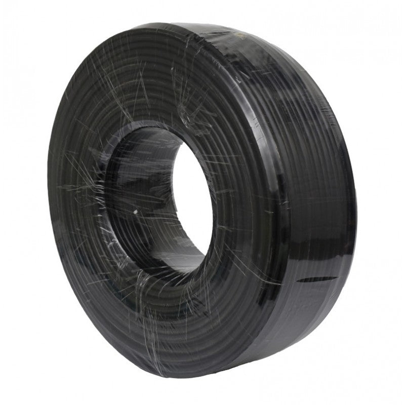 Cablu Coaxial RG6 cu Alimentare 2x0,75mm / Negru - 100m/Rol