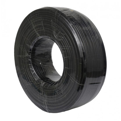 Cablu Coaxial RG6 cu Alimentare 2x0,75mm / Negru - 100m/Rol