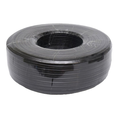 Cablu Coaxial RG6 cu Alimentare 2x0,75mm / Negru - 100m/Rol