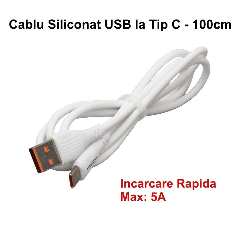 Cablu de Date Siliconat USB la Tip C – 100 cm / CA-8983