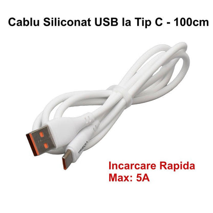 Cablu de Date Siliconat USB la Tip C – 100 cm / CA-8983