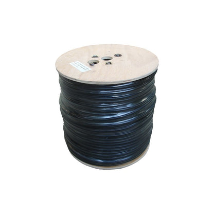 Cablu FTP Cat. 5e Cupru 0,5mm Solid cu Sufa, manta PE Negru 500m/Rol