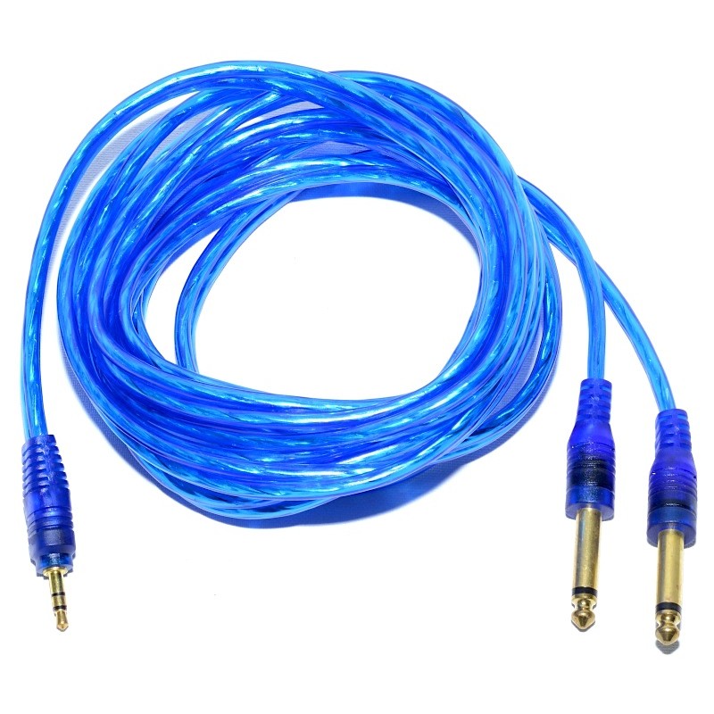 Cablu Jack 3,5 Tata Stereo-2 Jack 6,3 Tata Mono, Siliconat/5m, Profesional