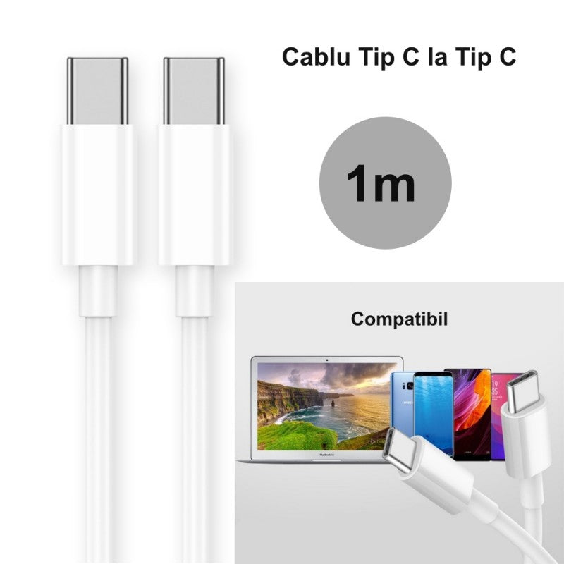 Cablu PD Fast Tip C la Tip C - 1m
