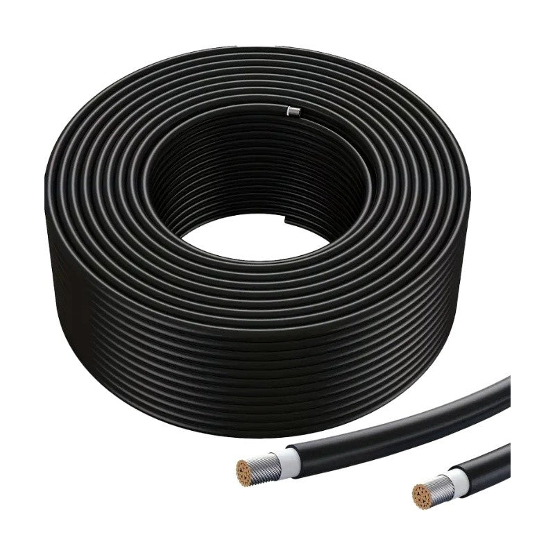 Cablu Solar 6mm Negru PV1-F din Cupru placat cu Staniu si Izolatie Dubla din PVC, 100ml/Rol