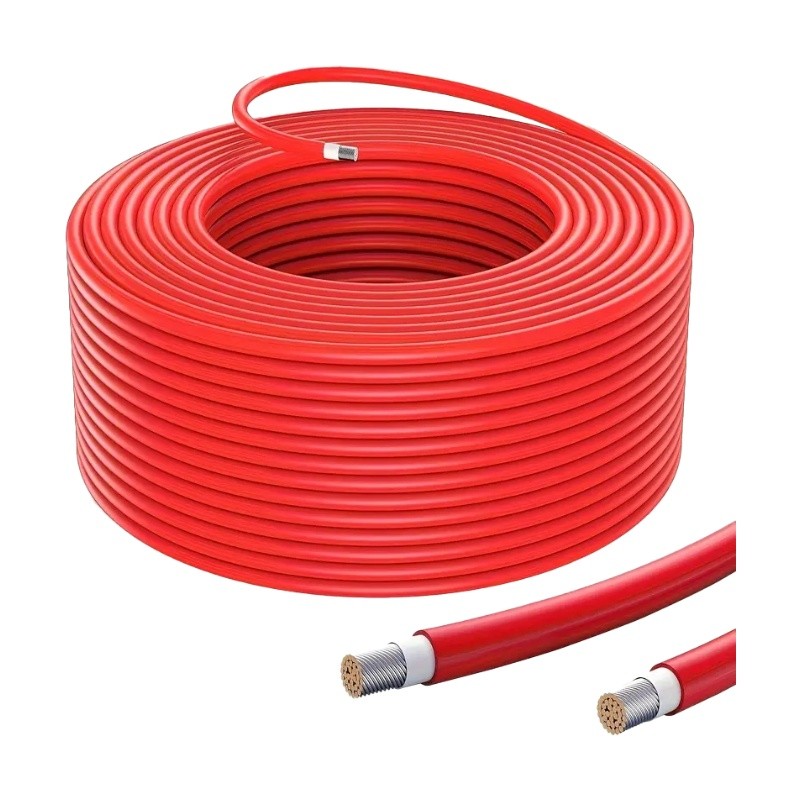 Cablu Solar 6mm Rosu PV1-F din Cupru placat cu Staniu si Izolatie Dubla din PVC, 100ml/Rol