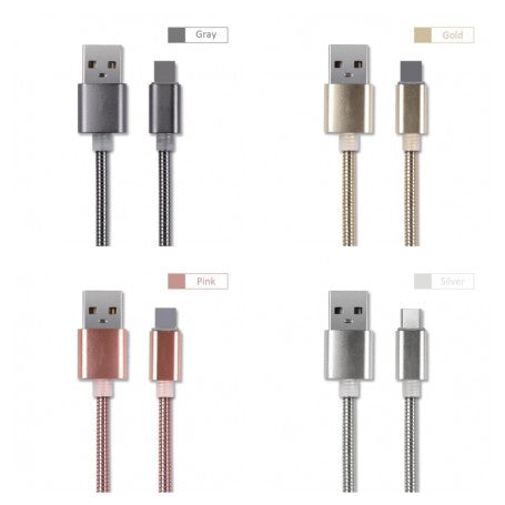 Cablu USB-C Metalic – 100 cm (Model D8-55)
