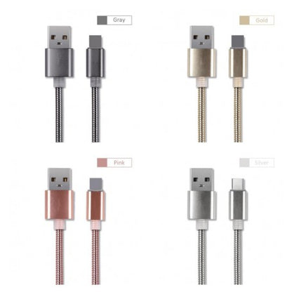 Cablu USB-C Metalic – 100 cm (Model D8-55)