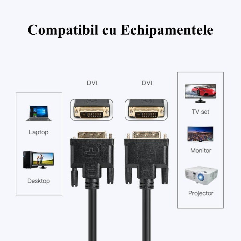 Cablu Video DVI D 24+1 la DVI D 24+1/1,5m