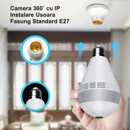 Camera de Supraveghere 360˚ Tip Bec cu IP Wireless, Full HD / V380