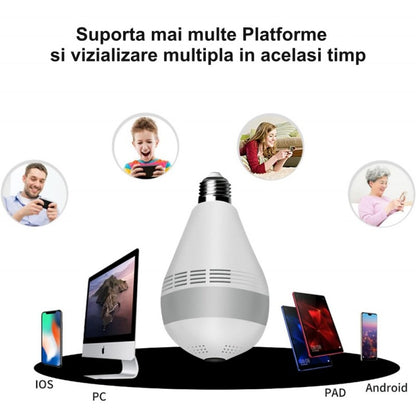 Camera de Supraveghere 360˚ Tip Bec cu IP Wireless, Full HD / V380