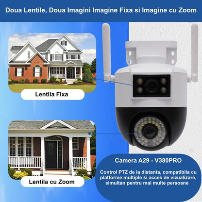 Camera de Supraveghere A29 cu Lentila Dual View, PTZ- 360˚-V380PRO
