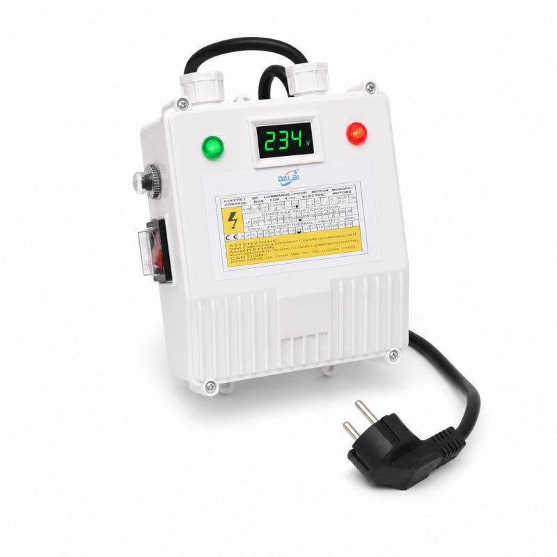 Cutie Comanda Pompa Submersibila 1HP 30uF 220V cu Voltmetru Digital