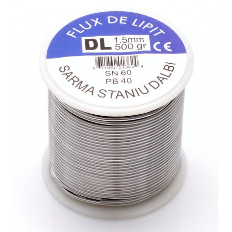 Fludor de Lipit cu Pastă – 500g, Ø 1,5 mm, SN60/PB40