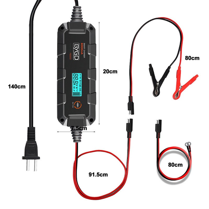 Incarcator Digital Smart F6000 de Acumulatori Li-ion / Plumb-Acid 6V-12V / AGM - BYGD