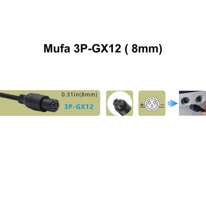 Incarcator Li-ion 42V-2A cu Mufa GX12 - 3P / 8mm