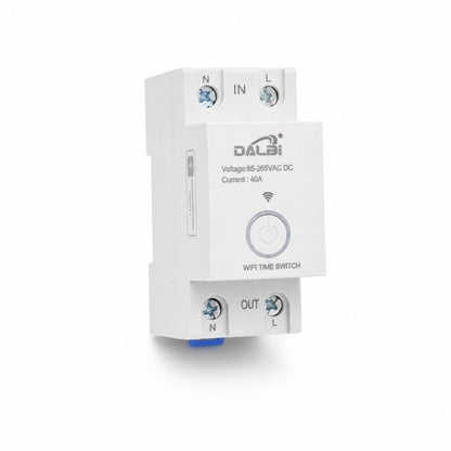 Intrerupator Temporizator WiFi Smart Tuya 40A pe Sina DIN