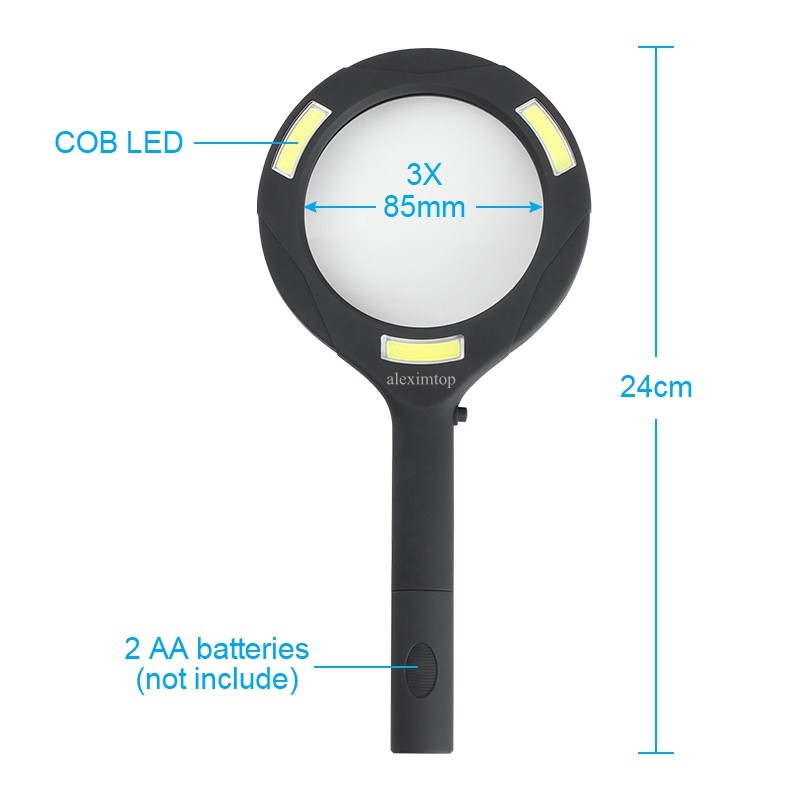 Lupa de mana 3 led COB 3W-250 Lumeni
