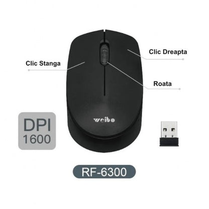 Mouse Optic Wireless RF - 6300 Weibo 1600DPI