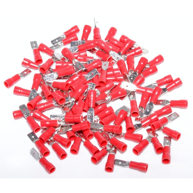 Papuc Electric Rosu Tata 4,8mm ,100buc/set