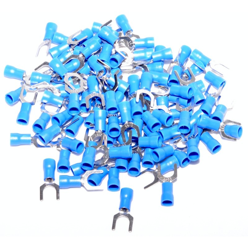 Papuc Electric tip Furca ø 6mm Albastru ,100B/Set