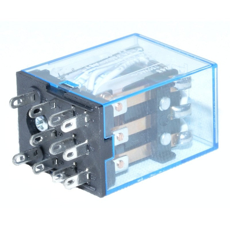 Releu 24V AC, Elecromagnetic 11 Pini cu Soclu