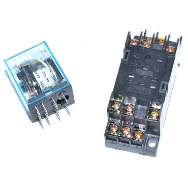 Releu 48V DC, Elecromagnetic 11 Pini cu Soclu