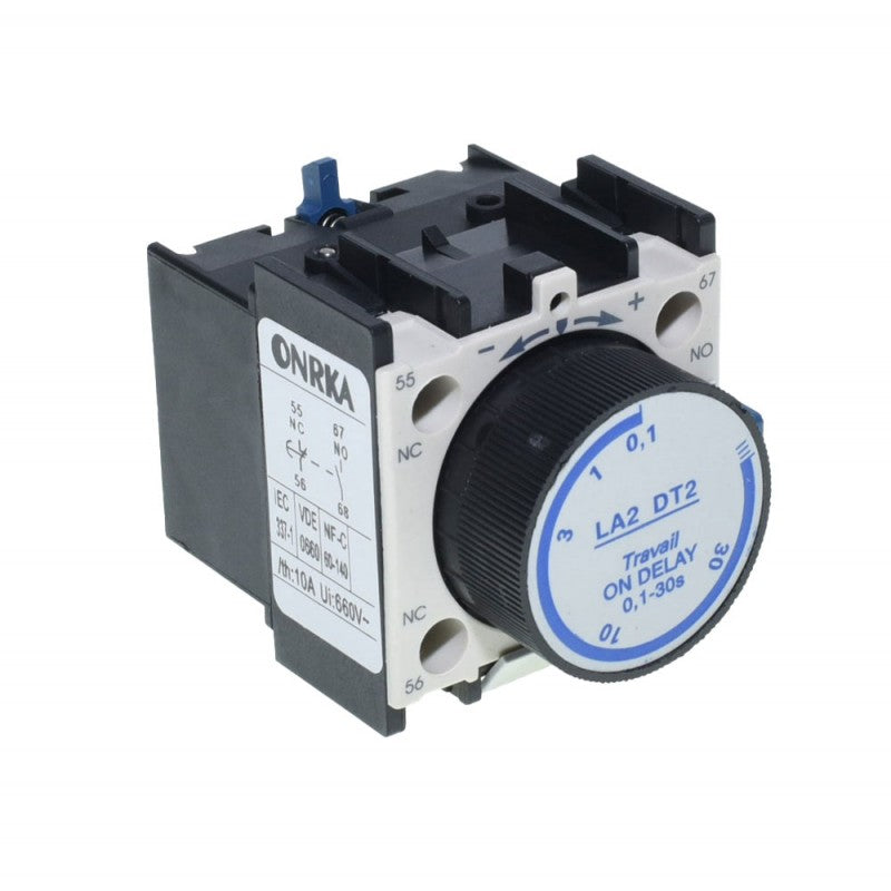 Releu Auxiliar (Timer Contactor) LA2 DT2 0,1-30sec